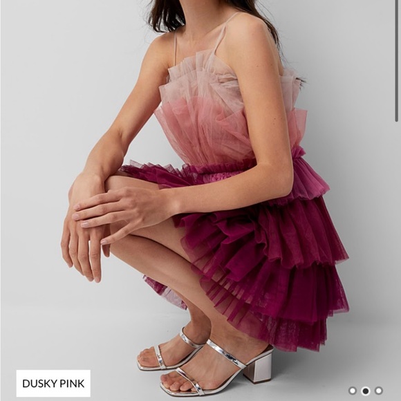 NWT Simons Ruffle Mini Dress - Picture 2 of 9